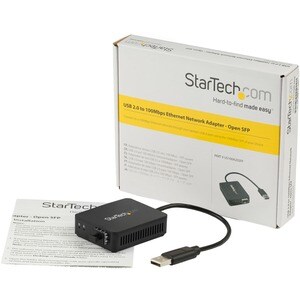 StarTech.com Transceiver/Media Converter - USB - Optical Fiber - Fast Ethernet - 100Base-X - 1 x Expansion Slots - SFP - 1