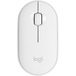 Souris Optique Logitech Pebble M350 - Bluetooth/Radio Fréquence - USB - 3 Bouton(s) - Blanc cassé - Sans fil - 2,40 GHz - 