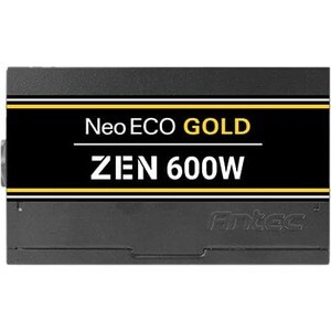 Antec NeoECO NE600G Zen ATX12V/EPS12V Power Supply - 600 W - Internal - 120 V AC, 230 V AC Input - 3.3 V DC @ 18 A, 5 V DC