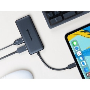 Hub USB/lettore schede flash Transcend HUB5C - USB 3.1 (Gen 2) tipo C - Esterno - 4 Total USB Port(s) - 2 USB 3.1 Port(s) 