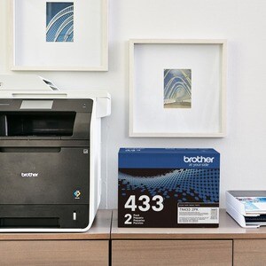 Brother TN-433 Original High Yield Laser Toner Cartridge - Twin-pack - Black - 2 / Box - 4500 Pages Black (Per Cartridge)