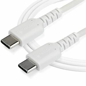 StarTech.com 1m USB C Charging Cable - Durable Fast Charge & Sync USB 2.0 Type C to C Charger Cord - TPE Jacket Aramid Fib