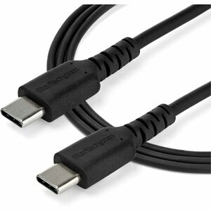 StarTech.com 1m USB C Charging Cable - Durable Fast Charge & Sync USB 2.0 Type C to C Charger Cord - TPE Jacket Aramid Fib