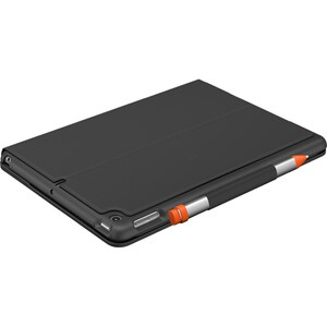 Logitech Slim Folio Keyboard/Cover Case (Folio) for 25.9 cm (10.2") Apple, Logitech iPad (7th Generation) Tablet - Graphit