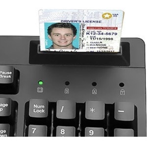 Adesso EasyTouch 630SB-TAA - Smart Card Reader Keyboard (TAA Compliant) - Cable Connectivity - USB Interface - 104 Key Win