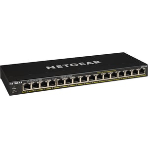 Netgear GS316P Ethernet Switch - 16 Ports - 2 Layer Supported - Twisted Pair - Desktop, Wall Mountable, Rack-mountable - 3