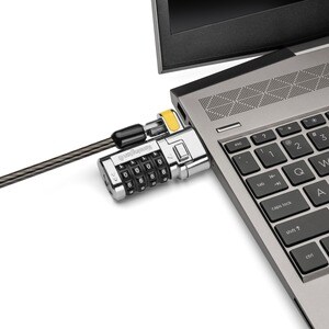Kensington ClickSafe Combination Laptop Lock for Nano Security Slot - Resettable - 4-digit - Carbon Steel, Plastic - 5.91 