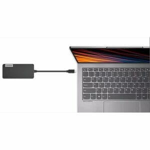 Lenovo USB-Typ C Docking Station für Notebook - Ladefunktion - Speicherkartenleser - microSD (TransFlash), SD - Grau - 4K 