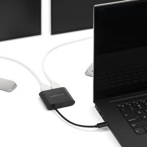 Kensington USB-C to Dual HDMI 1.4 Video Adapter - 1 x Type C USB Male - 2 x HDMI HDMI 1.4 Digital Audio/Video Female - 384