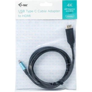 i-tec 2 m HDMI/USB-C AV-Kabel für Audio-/Video-Gerät, Computer, Monitor - 1 - Zweiter Anschluss: 1 x HDMI Digital Audio/Vi
