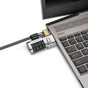 Kensington ClickSafe Universal Combination Laptop Lock - Master Coded - Combination Lock - Carbon Steel, Plastic - 5.91 ft