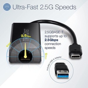 Carte Gigabit Ethernet pour Portable - TRENDnet TUC-ET2G - 2.5GBase-T - Nouveau - Portable - USB 3.1 (Gen 2) Type C - 1 Po