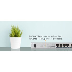 Commutateur Ethernet ZYXEL GS1008HP 8 Ports Gérable - Gigabit Ethernet - 1000Base-T - 2 Couche supportée - Paire torsadée 