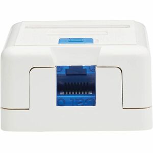 Tripp Lite series Surface-Mount Box for Keystone Jack - 1 Port, White - 1 x Total Number of Socket(s) - Surface Mount - Wh