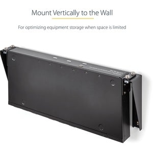 StarTech.com 1U 19in Steel Vertical Wall Mount Equipment Rack Bracket - 56.70 kg Load Capacity - 1