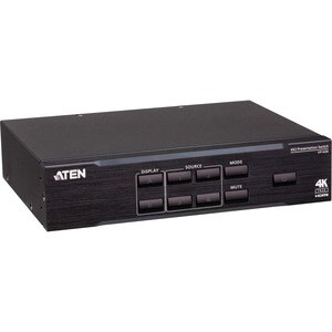 ATEN VP1420 Video Switchbox - Cable - 4096 x 2160 - 4K - Twisted Pair - 4 Input Device - 2 Display - Media Player, Noteboo