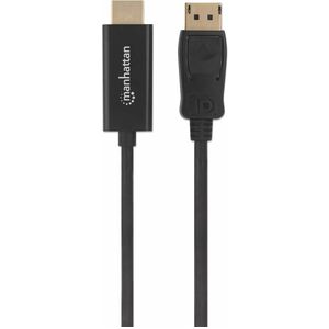 CABLE DISPLAYPORT MACHO A HDMI MACHO 1080P 1M NEGRO - Extremo Secundario: 1 x 19-pin HDMI 1.2 Digital Audio/Video - Male -