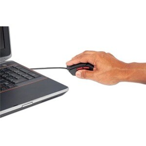 Manhattan Mouse Optico Gaming USB 6 botones Negro c/luz - Cable - 2400 dpi - Rueda de desplazamiento - Simétrico