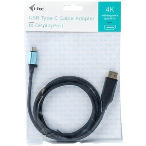 Câble A/V i-tec - 2 m DisplayPort/USB-C - pour Périphérique audio/vidéo, Ordinateur, Moniteur - 1 - 2e bout: 1 x DisplayPo