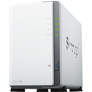 Synology DiskStation DS220J 2 x Total Bays SAN/NAS Storage System RTD1296 Quad-core (4 Core) 1.40 GHz - 512 MB RAM - DDR4 