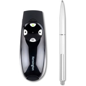 Kensington Presenter Expert Wireless with Green Laser - Black - Wireless - Radio Frequency - 2.40 GHz - Black - USB - 4 Bu