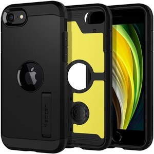 Spigen Tough Armor Case for Apple iPhone SE Smartphone - Black - OEM - Drop Resistant, Impact Resistant - Thermoplastic Po