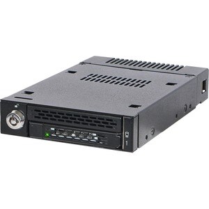 Icy Dock MB833M2K-B Drive Enclosure for 3.5" M.2, PCI Express NVMe - Mini-SAS HD Host Interface Internal - Black - Hot Swa