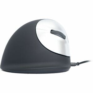 R-Go HE ergonomic mouse, vertical mouse, prevents RSI, medium (hand length 165-185mm), right handed, wired, black - Cable 