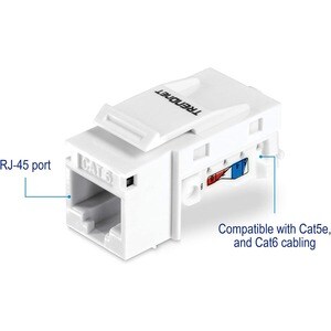 TRENDnet TC-K25C6 Network Connector - 25 Pack - TAA Compliant - 1 x RJ-45 Network Female