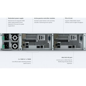 Système de stockage NAS Synology SA3200D - 12 x Total de compartiments Xeon D-1521 Quad-core (4 cœurs) 2,40 GHz - 8 Go RAM