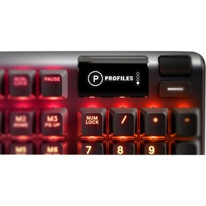 SteelSeries Apex 5 Gaming Keyboard - Cable Connectivity - USB Interface - English (US) - Black - Mechanical Keyswitch - Br