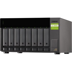 Box esterno per unità disco QNAP - USB 3.1 (Gen 2) tipo C Host Interface Desktop - 8 x Disco rigido supportato - 8 x Allog