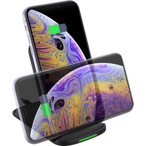 Adesso 10W Max Qi-Certified 2-Coil Foldable Wireless Charging Stand - 5 V DC Input - Input connectors: USB - Overcharge Pr