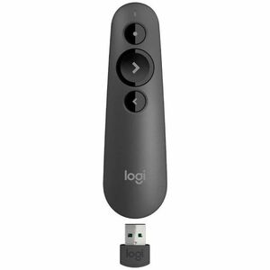 Logitech R500 Presentation Pointer - Bluetooth/Radio Frequency - USB - 3 Button(s) - Graphite - Wireless - 2.40 GHz