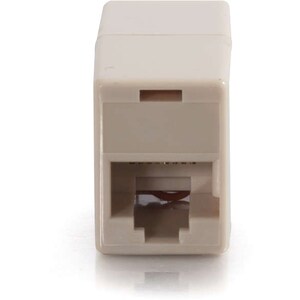 C2G RJ45 8-pin Modular Straight-Through Inline Coupler - 1 x RJ-45 Female - 1 x RJ-45 Female - Ivory