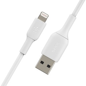 Belkin BOOST↑CHARGE 1 m Lightning/USB Data Transfer Cable for Notebook, Power Bank, iPhone, iPad, iPad Pro - 1 - First End