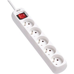 Eaton Tripp Lite Series 5-Outlet Power Strip - French Type E Outlets, 220-250V AC, 16A, 1.5 m Cord, Type E Plug, White - F