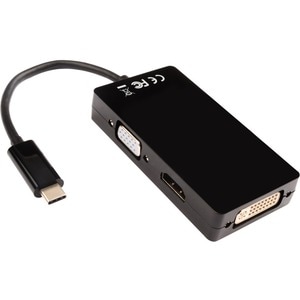 V7 V7UC-VGADVIHDMI-BLK A/V Adapter - 1 x USB 3.2 (Gen 1) Type C - Male - 1 x HDMI 1.4a Digital Audio/Video - Female, 1 x 1