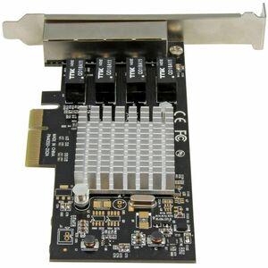 StarTech.com Gigabit Ethernet Card for Computer - 10/100/1000Base-T - Plug-in Card - PCI Express x4 - 4 Port(s) - 4 - Twis