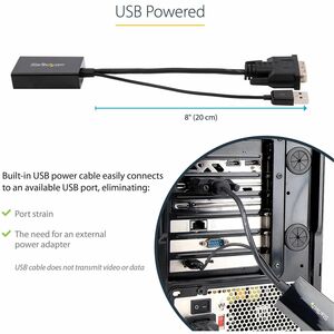 StarTech.com DVI to DisplayPort Adapter with USB Power - DVI-D to DP Video Adapter - DVI to DisplayPort Converter - 1920 x
