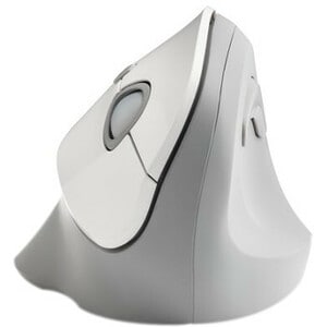 Kensington Pro Fit Ergo Vertical Wireless Mouse - Wireless - Radio Frequency - 2.40 GHz - Grey - USB - 1600 dpi - Scroll W
