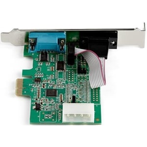 StarTech.com Serial Adapter with 16950 UART - Low-profile Plug-in Card - 1 Pack - PCI Express 1.1 x1 - PC, Linux - 2 x Num