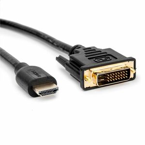 Rocstor Premium HDMI to DVI-D Cable - M/M - 6 ft - 1 x DVI-D Male - 1 x Male HDMI - Gold-plated Contacts - Black - 6 ft (2
