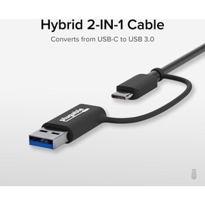 Plugable 2.5G USB C and USB to Ethernet Adapter - 2-in-1 Adapter - Compatible with USB-C Thunderbolt 3 or USB 3.0, USB-C t