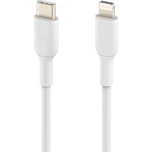 Belkin BoostCharge USB-C to Lightning Cable (1 meter / 3.3 foot, White) - 3.28 ft Lightning/USB-C Data Transfer Cable for 