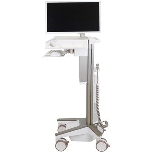 Chariot Informatique Médical Ergotron CareFit - Conforme aux normes TAA - Blanc, Gris vif