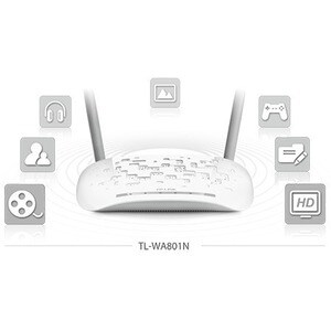 TP-Link TL-WA801N IEEE 802.11n 300 Mbit/s Wireless Access Point - 2.40 GHz - 2 x External Antenna(s) - External - MIMO Tec