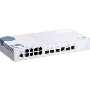 QNAP QSW-M408-2C 8 Ports Manageable Ethernet Switch - 2 Layer Supported - Modular - Twisted Pair, Optical Fiber - Desktop