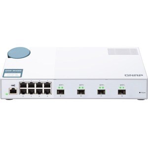 QNAP QSW-M408S 8 Ports Manageable Ethernet Switch - 2 Layer Supported - Modular - Twisted Pair, Optical Fiber - Desktop