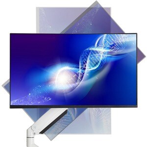 SIIG Single Monitor Aluminum Heavy Duty Desk Mount with USB and Audio Ports - 17" to 43" - Single Monitor Aluminum Heavy D